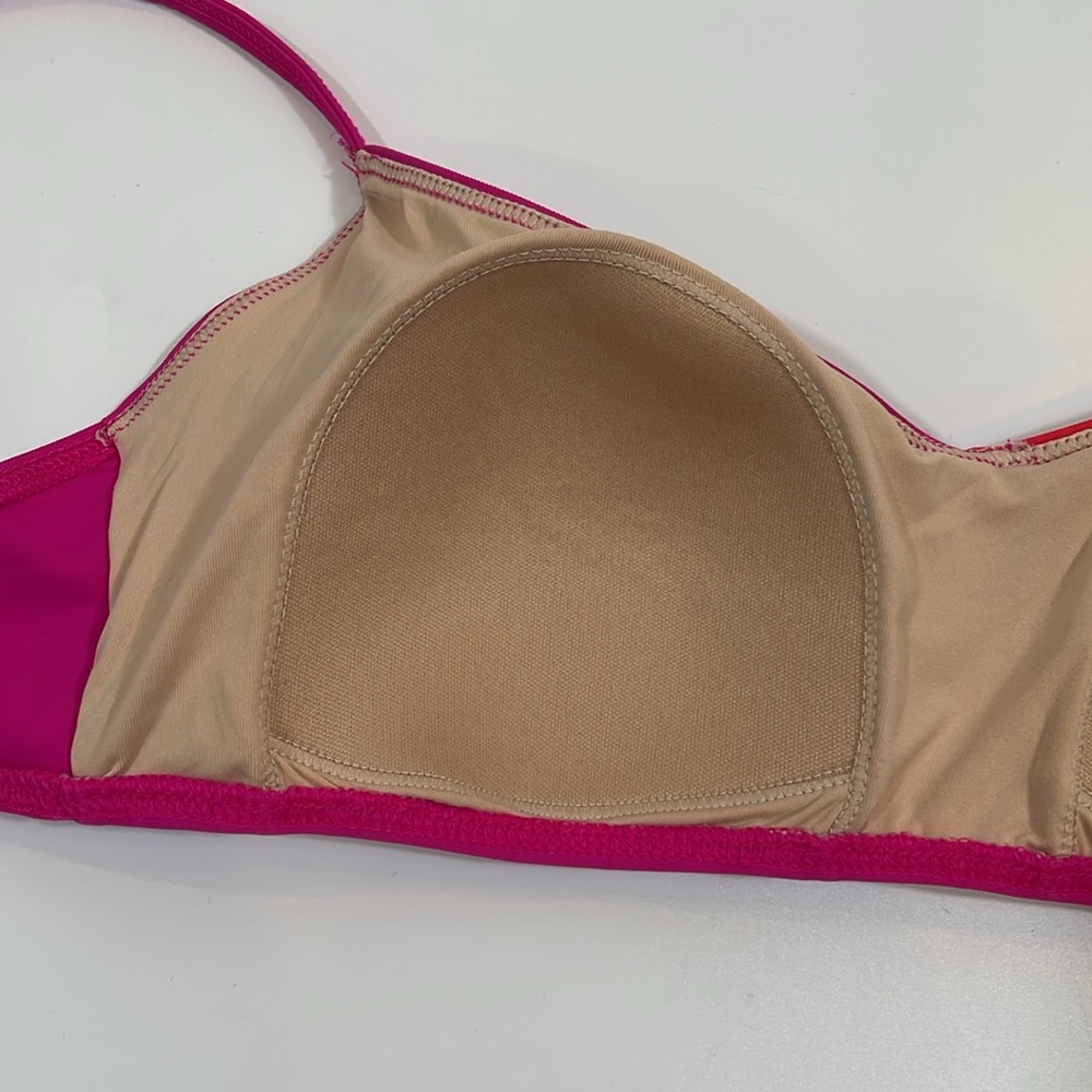 Summersalt Bikini Top Size 2 Pink And Red Adjustable Shoulder Straps EUC - Picture 7 of 10